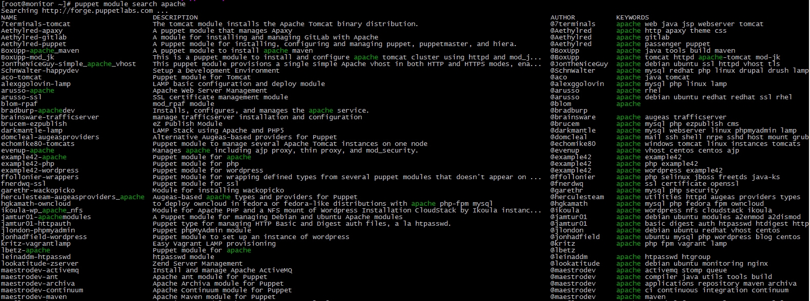 Puppet 子命令介绍