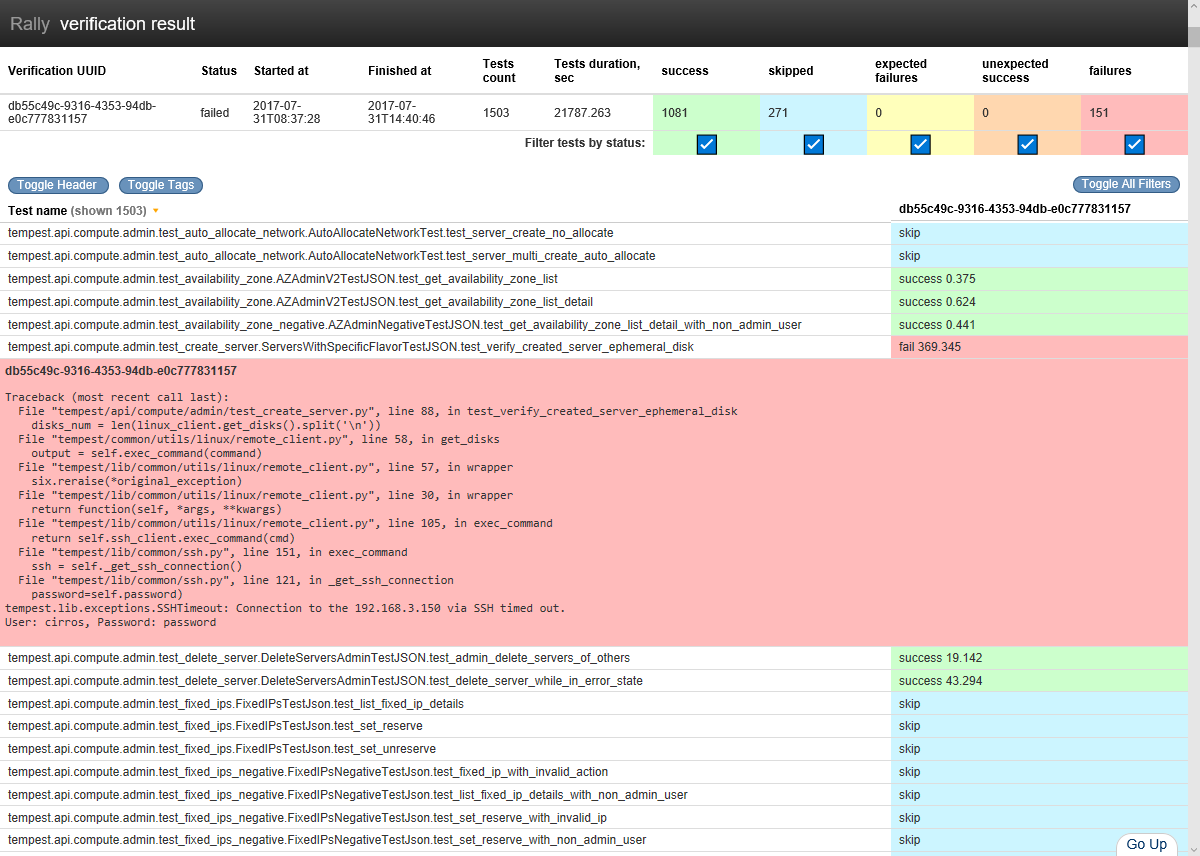 通过 Rally 进行 OpenStack Tempest 测试 通过 Rally 进行 OpenStack Tempest 测试