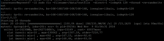 利用 Azure 高级存储搭建高性能 Linux 服务器