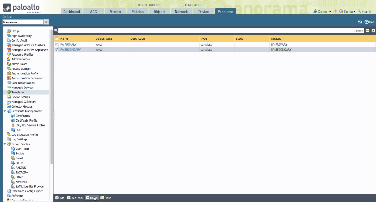 迁移 PaloAlto HA 高可用防火墙到 Panorama 迁移 PaloAlto HA 高可用防火墙到 Panorama