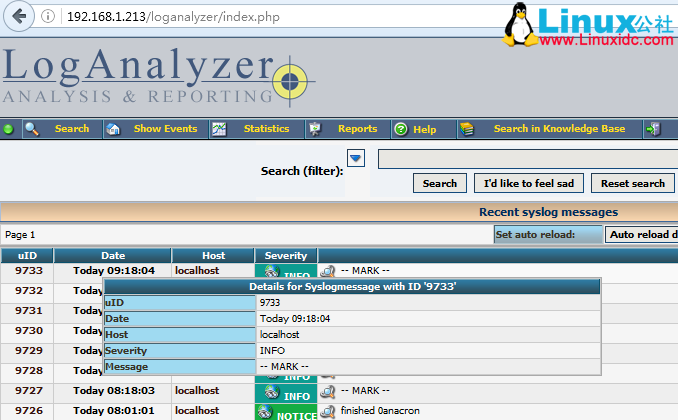 Rsyslog+MySQL+Loganalyzer 搭建日志服务器 Rsyslog+MySQL+Loganalyzer 搭建日志服务器