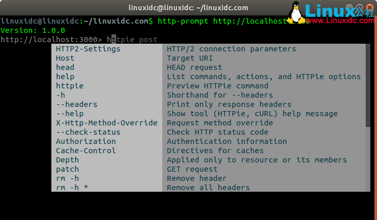 HTTP Prompt – 交互式命令行 HTTP 客户端 HTTP Prompt – 交互式命令行 HTTP 客户端