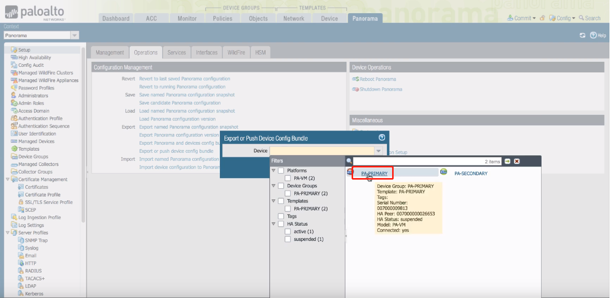 迁移 PaloAlto HA 高可用防火墙到 Panorama 迁移 PaloAlto HA 高可用防火墙到 Panorama