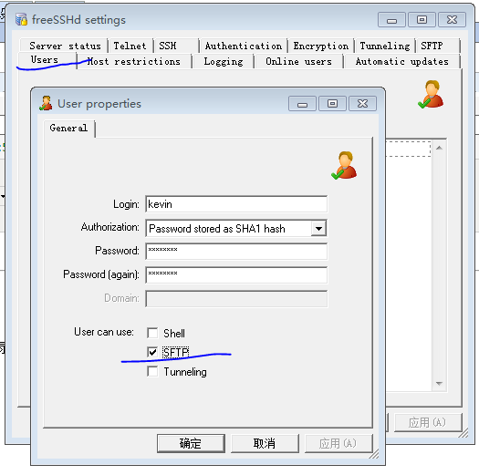 FreeSSHD 在 Windows 环境下搭建 SFTP 服务器