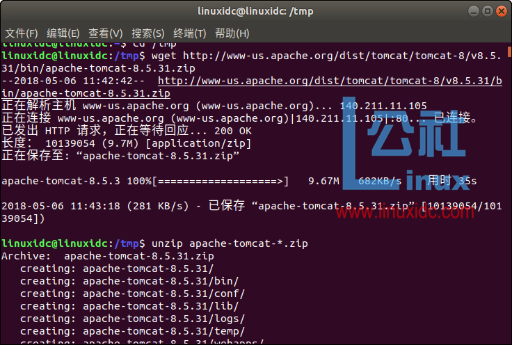 如何在 Ubuntu 18.04 上安装 Tomcat 8.5.31 如何在 Ubuntu 18.04 上安装 Tomcat 8.5.31