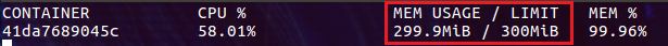 Docker: 限制容器可用的内存 Docker: 限制容器可用的内存