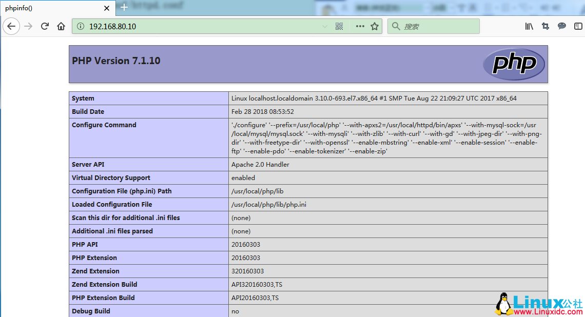 CentOS 7.4 下源码编译安装配置 LAMP 环境详解