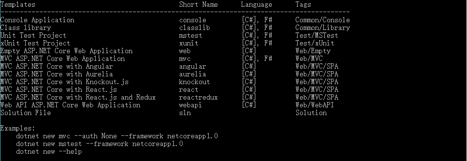dotnet new 命令使用模板生成 Angular 应用 dotnet new 命令使用模板生成 Angular 应用
