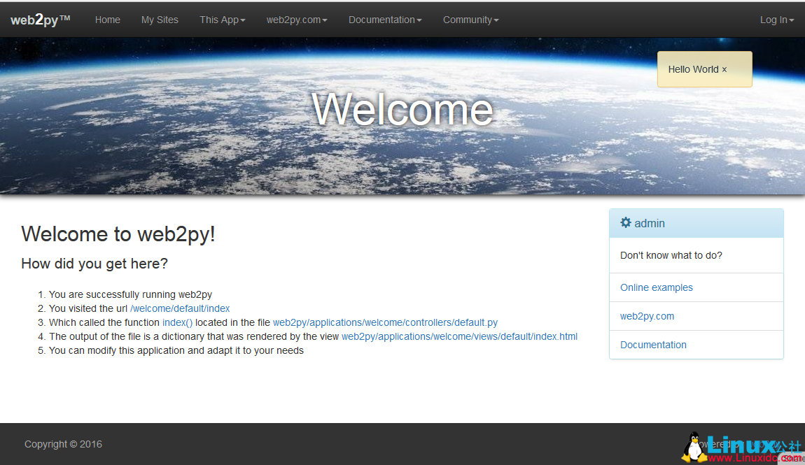 在 Linux 上使用 web2py+uWSGI+Nginx 搭建 Web 服务器 在 Linux 上使用 web2py+uWSGI+Nginx 搭建 Web 服务器