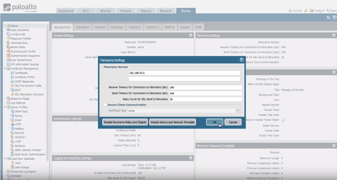 迁移 PaloAlto HA 高可用防火墙到 Panorama 迁移 PaloAlto HA 高可用防火墙到 Panorama