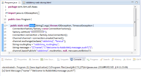 基于 RabbitMQ 的实时消息推送 基于 RabbitMQ 的实时消息推送
