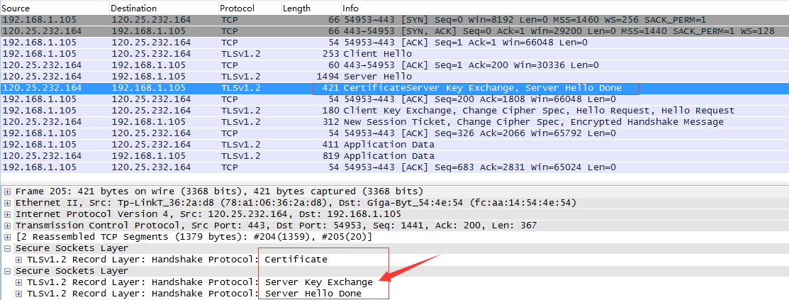 抓包分析 SSL/TLS 连接建立过程总结 抓包分析 SSL/TLS 连接建立过程总结
