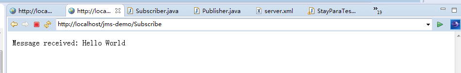 JMS 发布 / 订阅消息传送例子 JMS 发布 / 订阅消息传送例子