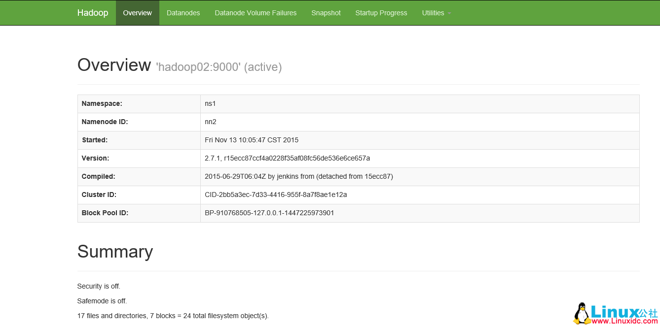 hadoop 2.7.1 高可用安装部署 hadoop 2.7.1 高可用安装部署