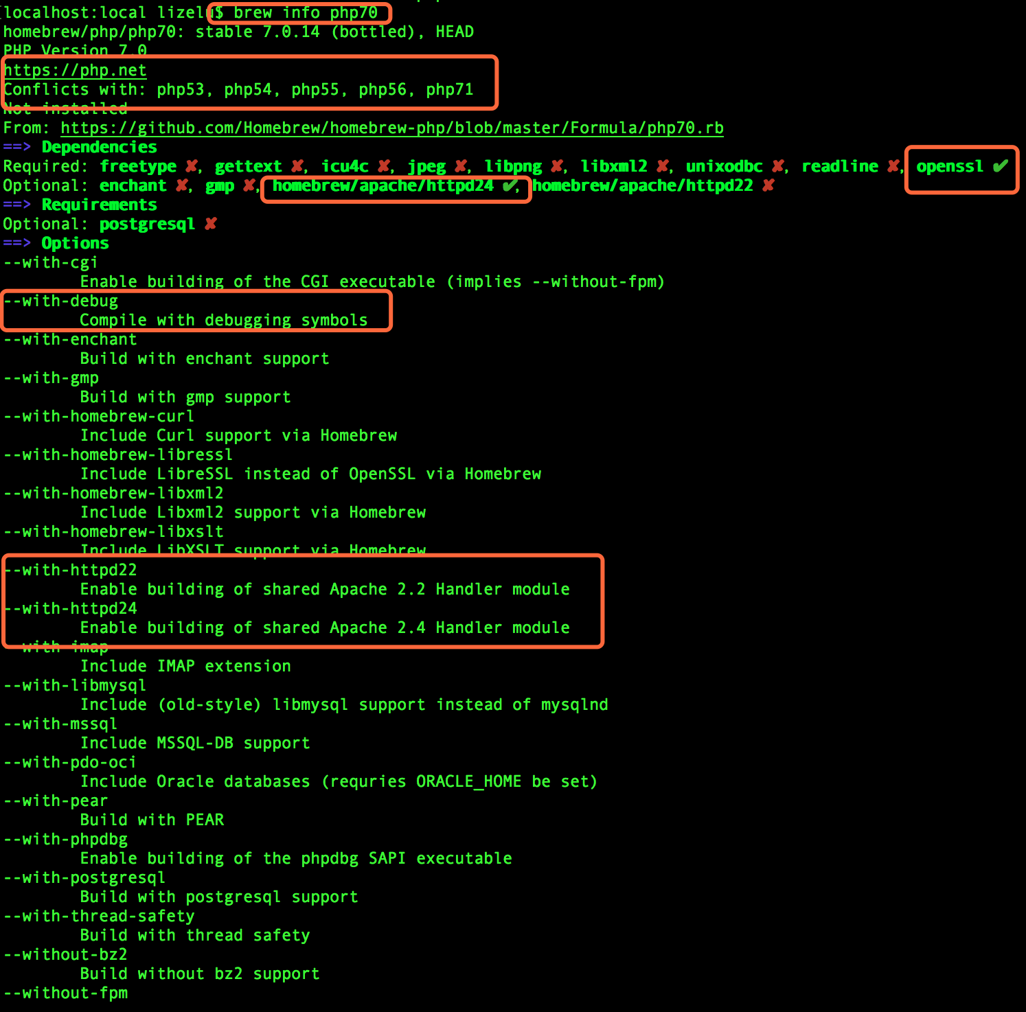 macOS Sierra 安装 Apache2.4+PHP7.0+MySQL5.7.16 macOS Sierra 安装 Apache2.4+PHP7.0+MySQL5.7.16
