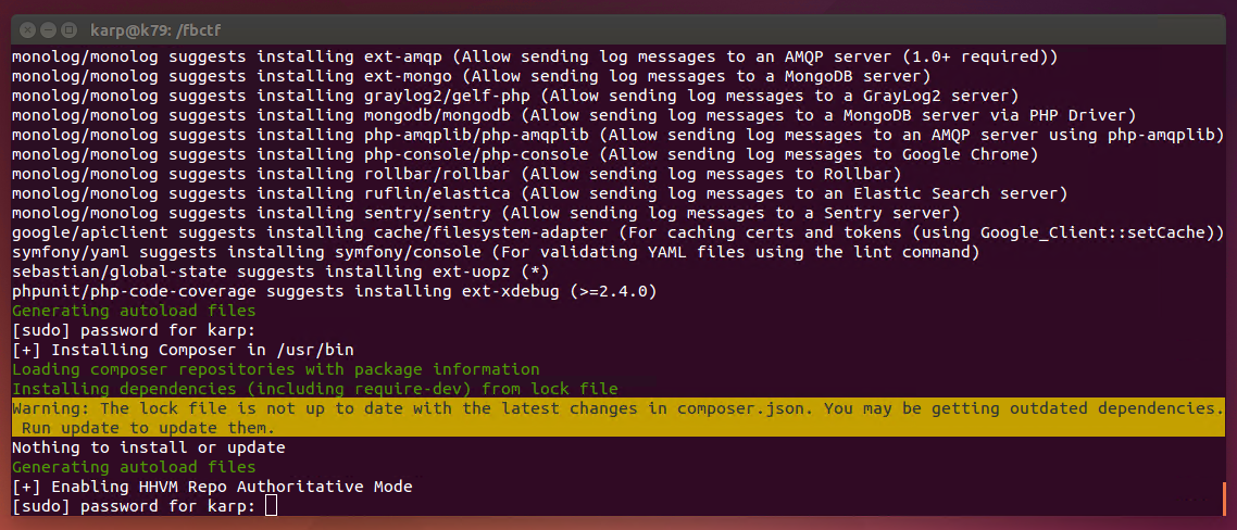 Ubuntu 14.04 LTS 下安装搭建 FBctf 平台 Ubuntu 14.04 LTS 下安装搭建 FBctf 平台