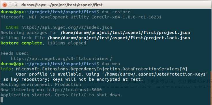 在 Ubuntu 下搭建 ASP.NET 5 开发环境