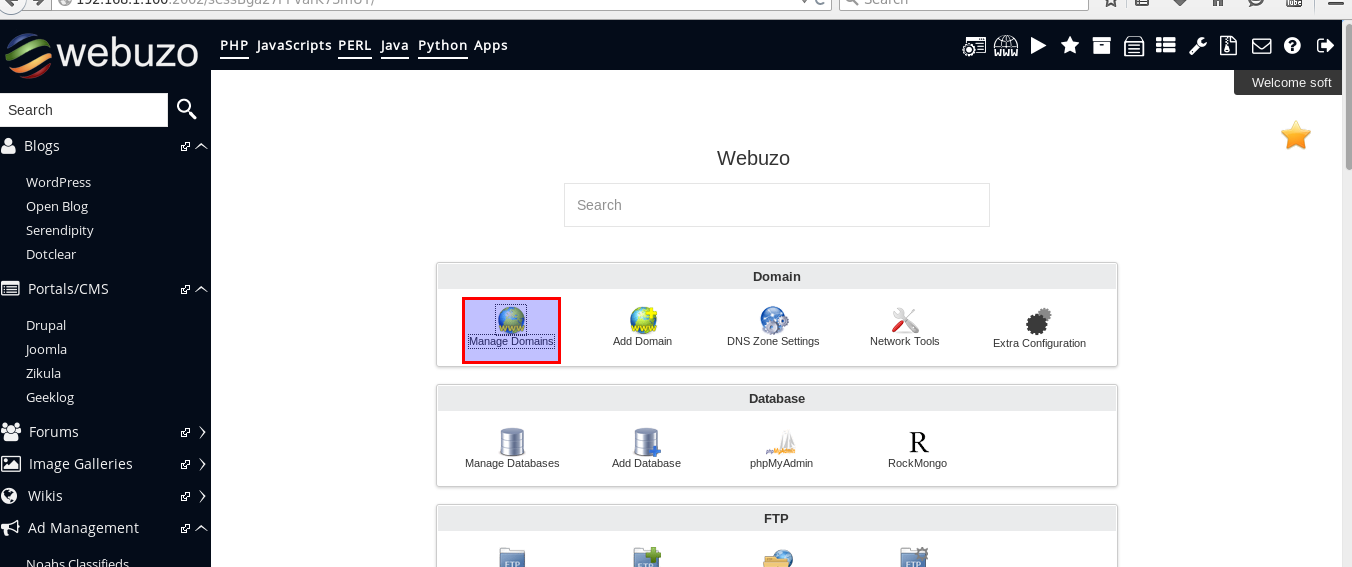 在 Ubuntu 15.04 上安装 Webuzo 控制面板 在 Ubuntu 15.04 上安装 Webuzo 控制面板