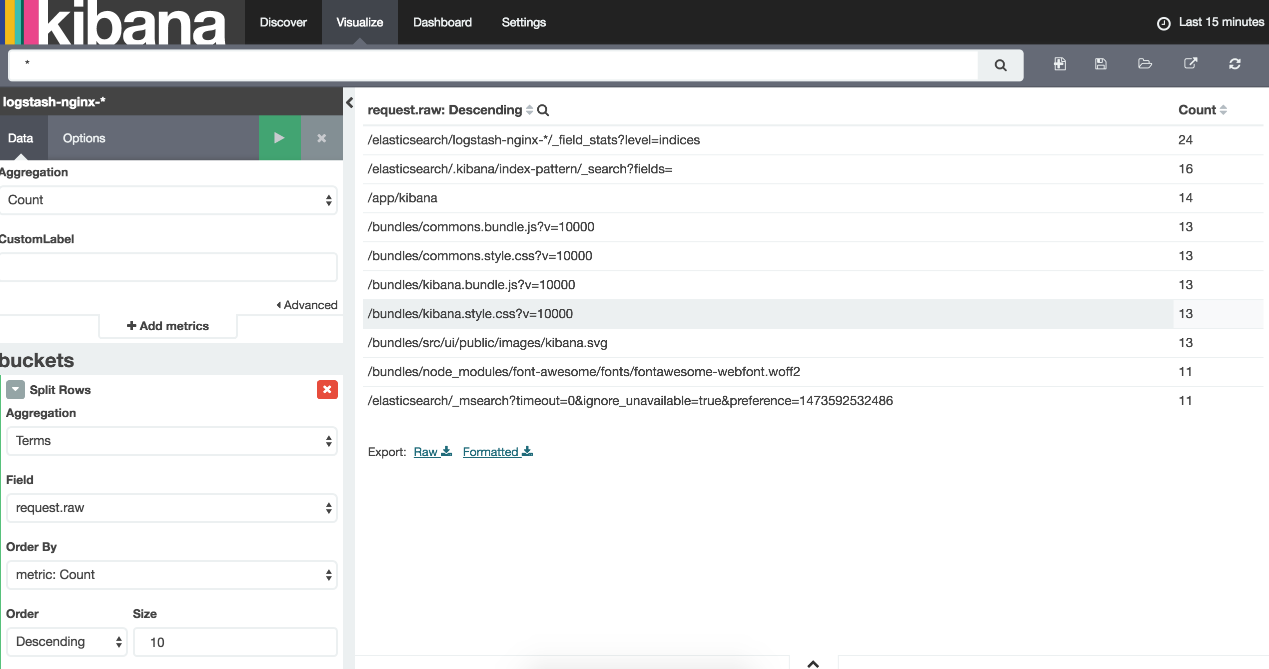 使用 Kibana 分析 Nginx 日志并在 Dashboard 上展示 使用 Kibana 分析 Nginx 日志并在 Dashboard 上展示