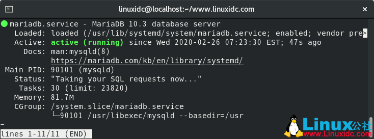 CentOS 8.1下搭建LAMP(Linux+Apache+MySQL+PHP)环境