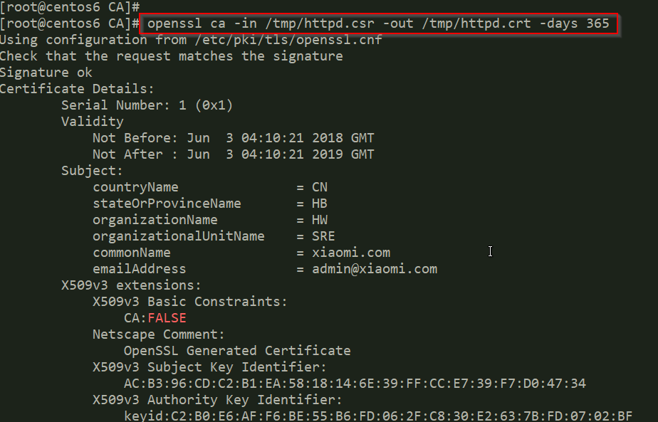 创建私有 CA 并签发证书 创建私有 CA 并签发证书