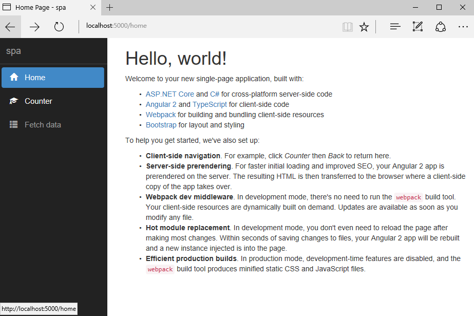 dotnet new 命令使用模板生成 Angular 应用 dotnet new 命令使用模板生成 Angular 应用