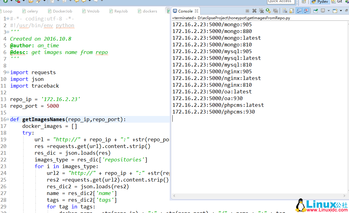 获取 Docker 私有仓库中所有镜像的方法 获取 Docker 私有仓库中所有镜像的方法