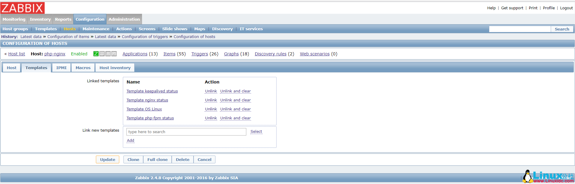 Zabbix 监控 Nginx、PHP 和 Memcached 状态 Zabbix 监控 Nginx、PHP 和 Memcached 状态