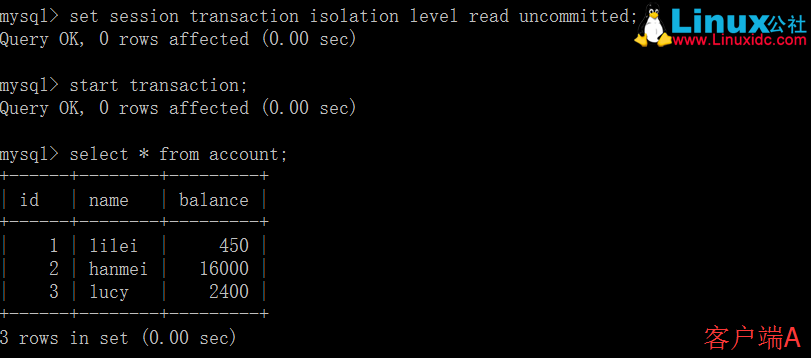 MySQL 的四种事务隔离级别