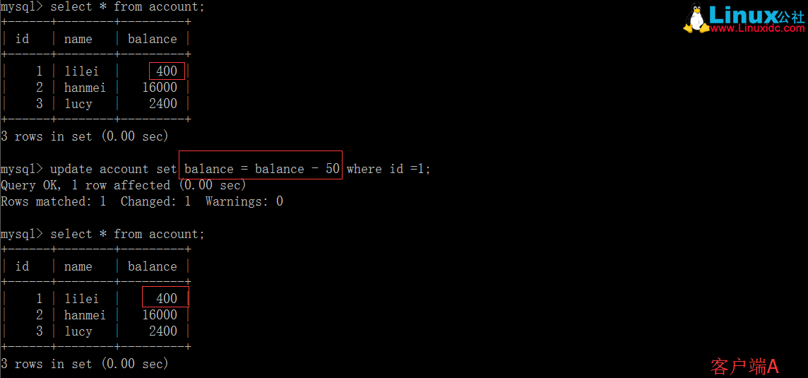 MySQL 的四种事务隔离级别