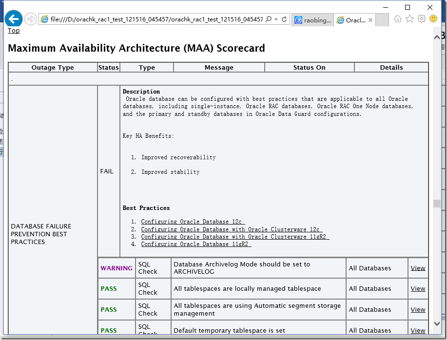 使用 Oracle 官方巡检工具 ORAchk 巡检数据库