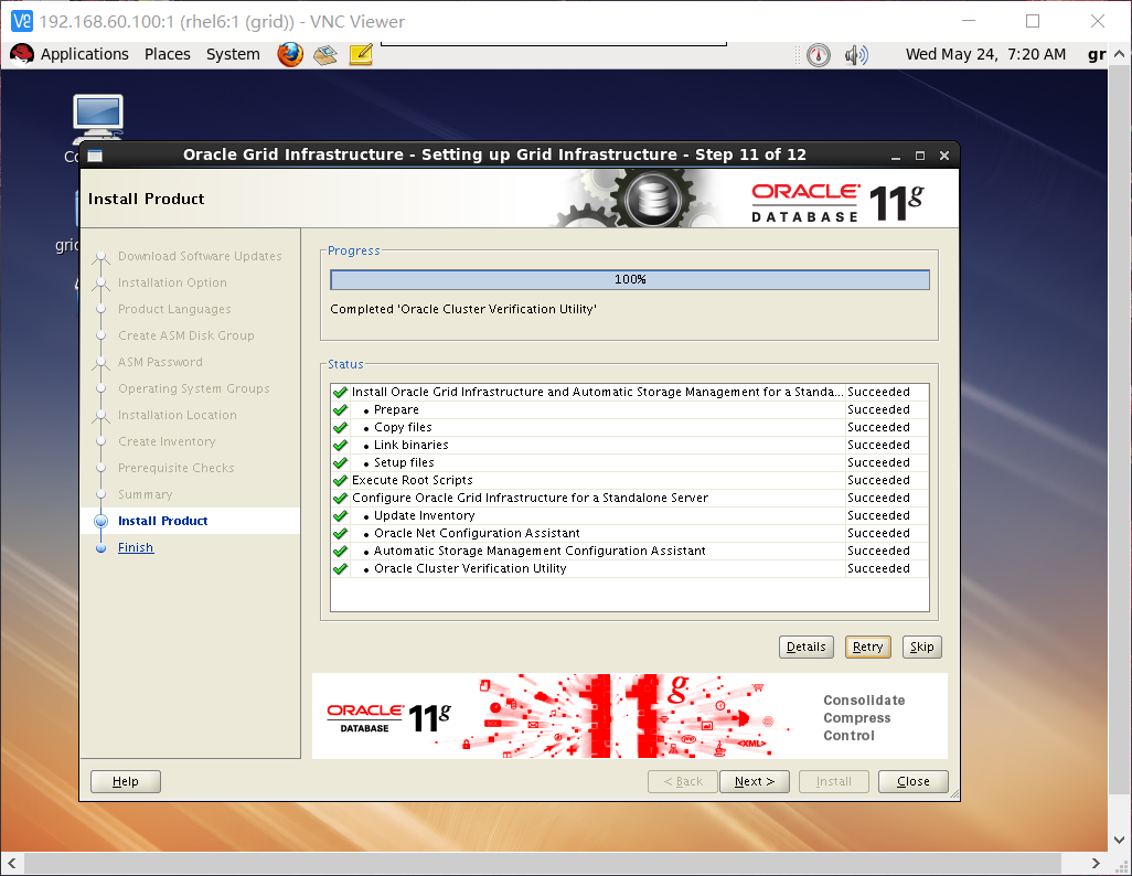 RHEL6.5 安装 Oracle 11g + udev + ASM 安装部署详解