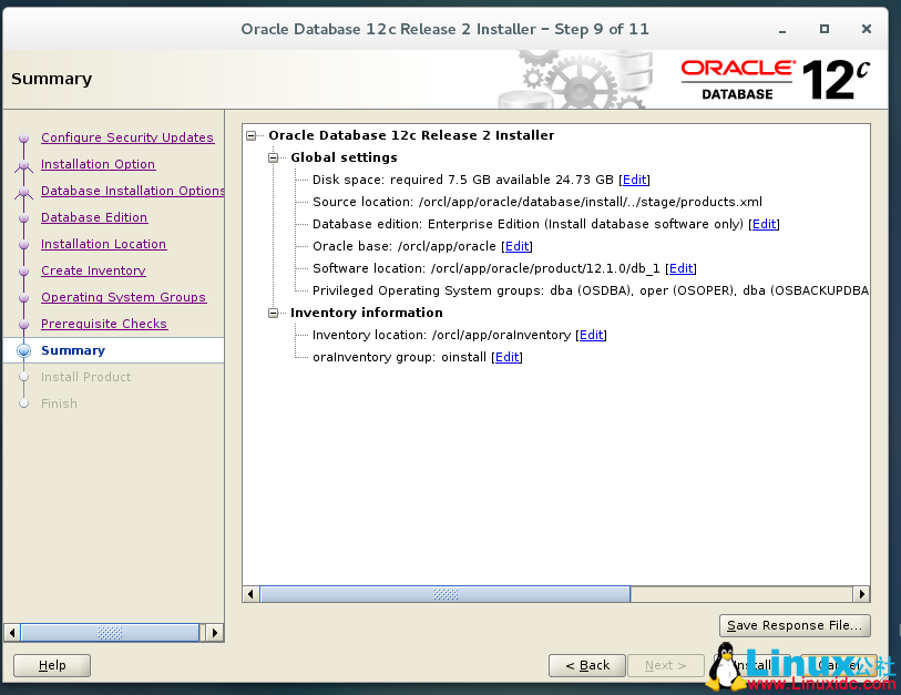 CentOS 7 安装 Oracle 12c 图文详解