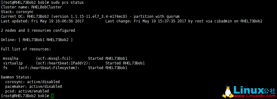 Red Hat Enterprise Linux 上为 SQL Server 配置共享磁盘集群