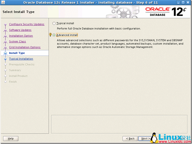 Linux 系统安装 Oracle Database 12c 图文详解教程