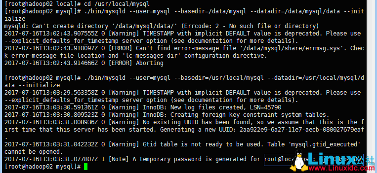 MySQL 5.7.18 的安装与主从复制
