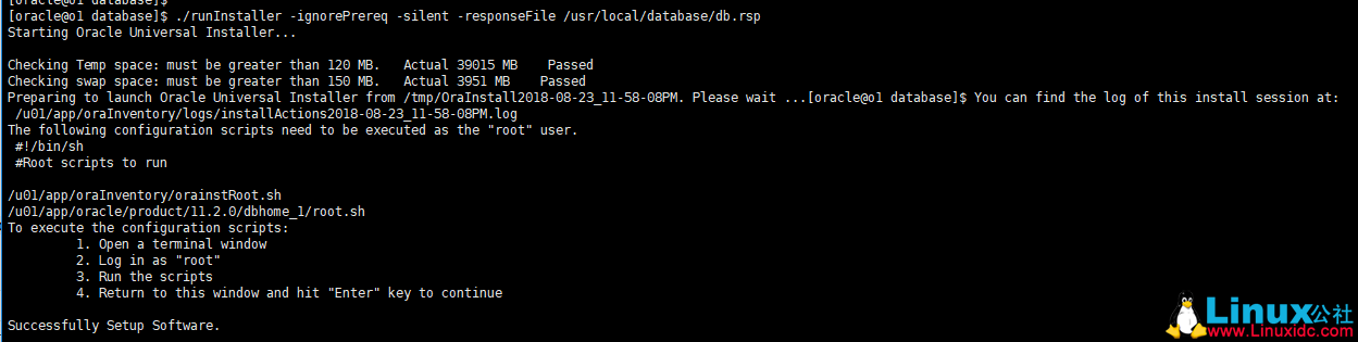 CentOS 6.10 静默安装 Oracle 11G 详细教程