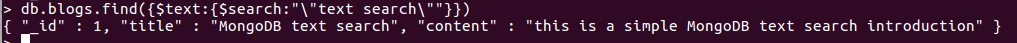 MongoDB 之 TextSearch 简介 MongoDB 之 TextSearch 简介