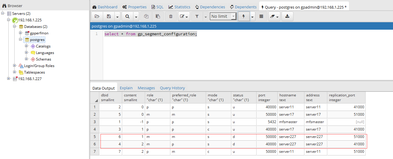 GreenPlum 数据库故障恢复测试 GreenPlum 数据库故障恢复测试