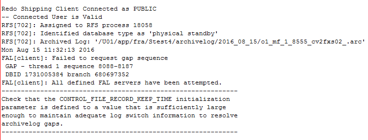 Data Guard 跳归档恢复的案例 Data Guard 跳归档恢复的案例