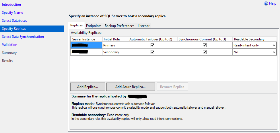 部署 AlwaysOn 第二步:配置 AlwaysOn,创建可用性组 部署 AlwaysOn 第二步:配置 AlwaysOn,创建可用性组