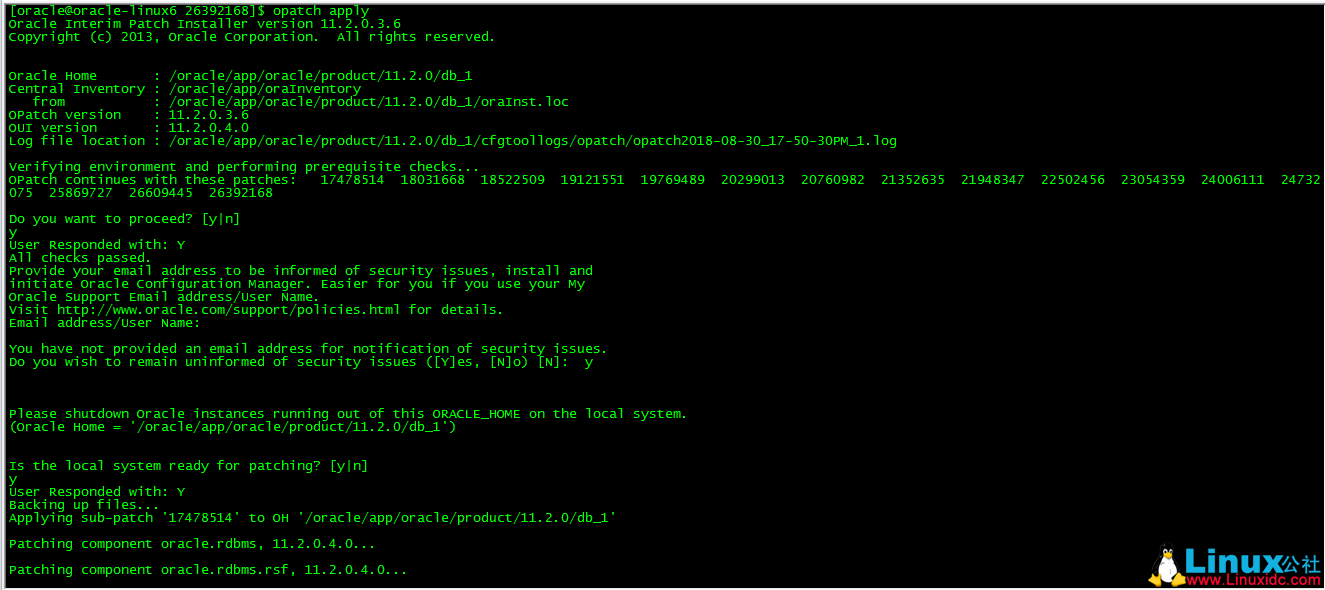 Oracle Linux 6.9 安装和 Oracle 11.2.0.4.0 安装及 psu 补丁升级