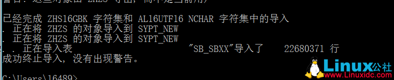 Oracle 导入数据报 600 错误