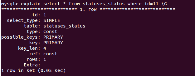 MySQL 查询分析语句 explain 使用方法