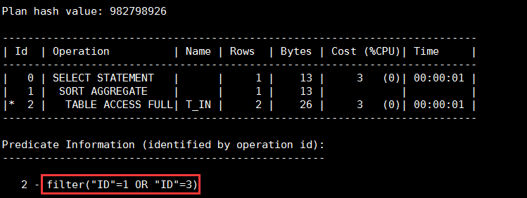 Oracle 的条件 in 中包含 NULL 时的处理