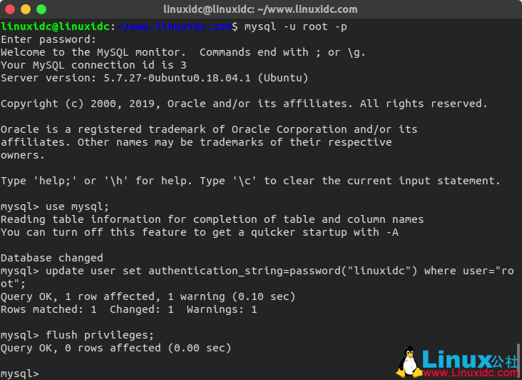 MySQL 提示 ERROR 1698 (28000): Access denied for user'root'@'localhost'错误解决办法