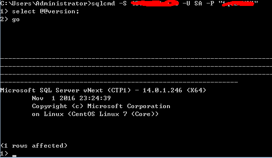 CentOS 上安装 SQL Server vNext CTP1