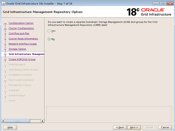 使用 NFS 与 ASM 配置 Oracle 18c RAC
