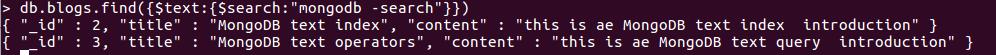 MongoDB 之 TextSearch 简介 MongoDB 之 TextSearch 简介