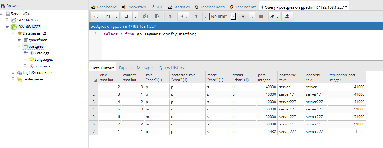 GreenPlum 数据库故障恢复测试 GreenPlum 数据库故障恢复测试